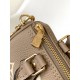 Louis Vuitton Nano Speedy Handle Shoulder Bag in Bicolor Monogram Leather - Gray/Cream