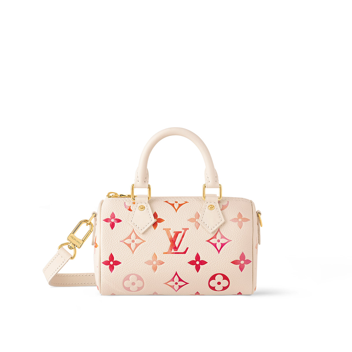 Louis Vuitton Nano Speedy Handle Shoulder Bag in Monogram Leather - Sunrise Aquarelle