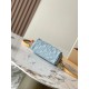 Louis Vuitton Nano Speedy Handle Shoulder Bag in Monogram Denim - Sky Blue