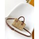 Louis Vuitton Nano Speedy Handle Shoulder Bag in Raffia - Tan