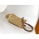 Louis Vuitton Nano Speedy Handle Shoulder Bag in Raffia - Tan