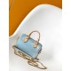 Louis Vuitton Nano Speedy Handle Shoulder Bag in Monogram Cowhide Leather - Sky Blue