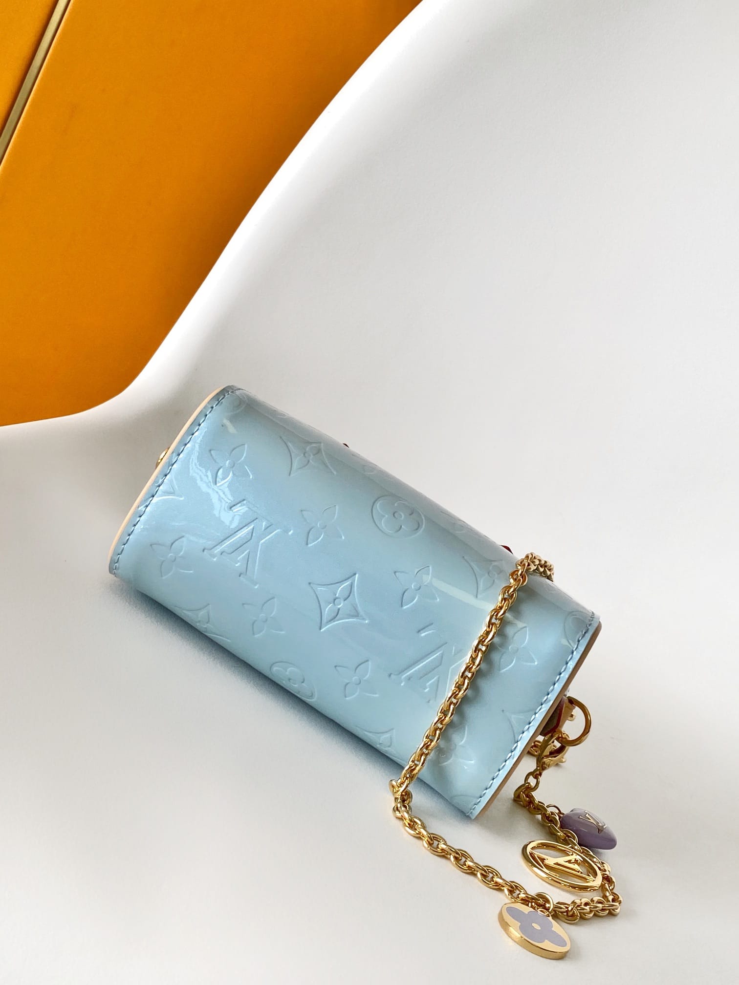 Louis Vuitton Nano Speedy Handle Shoulder Bag in Monogram Cowhide Leather - Sky Blue