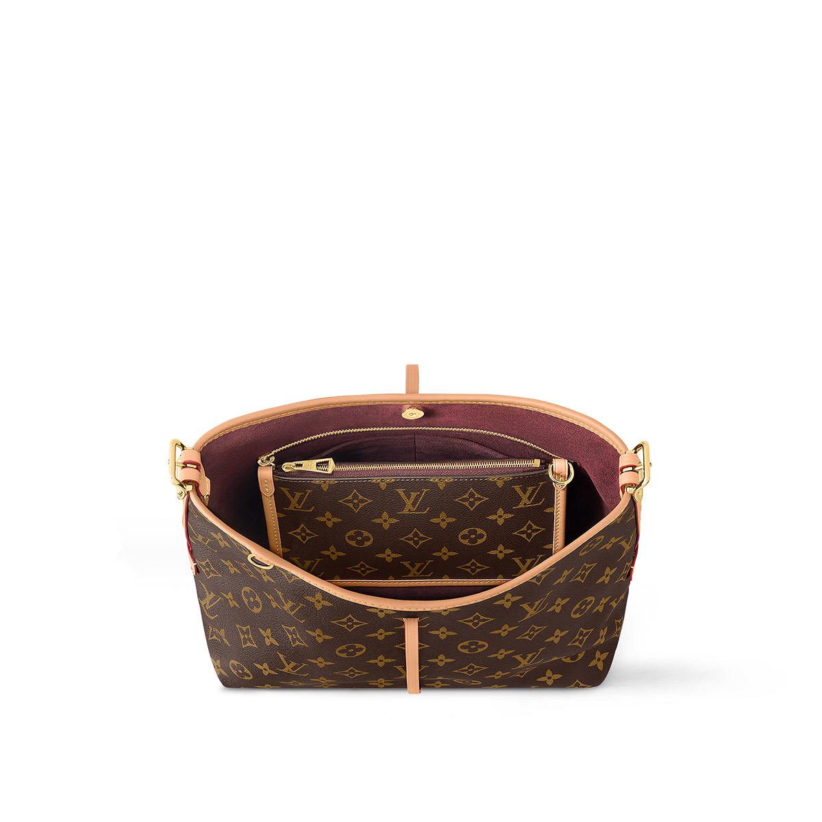 Louis Vuitton CarryAll PM Shoulder Bag in Monogram Coated Canvas