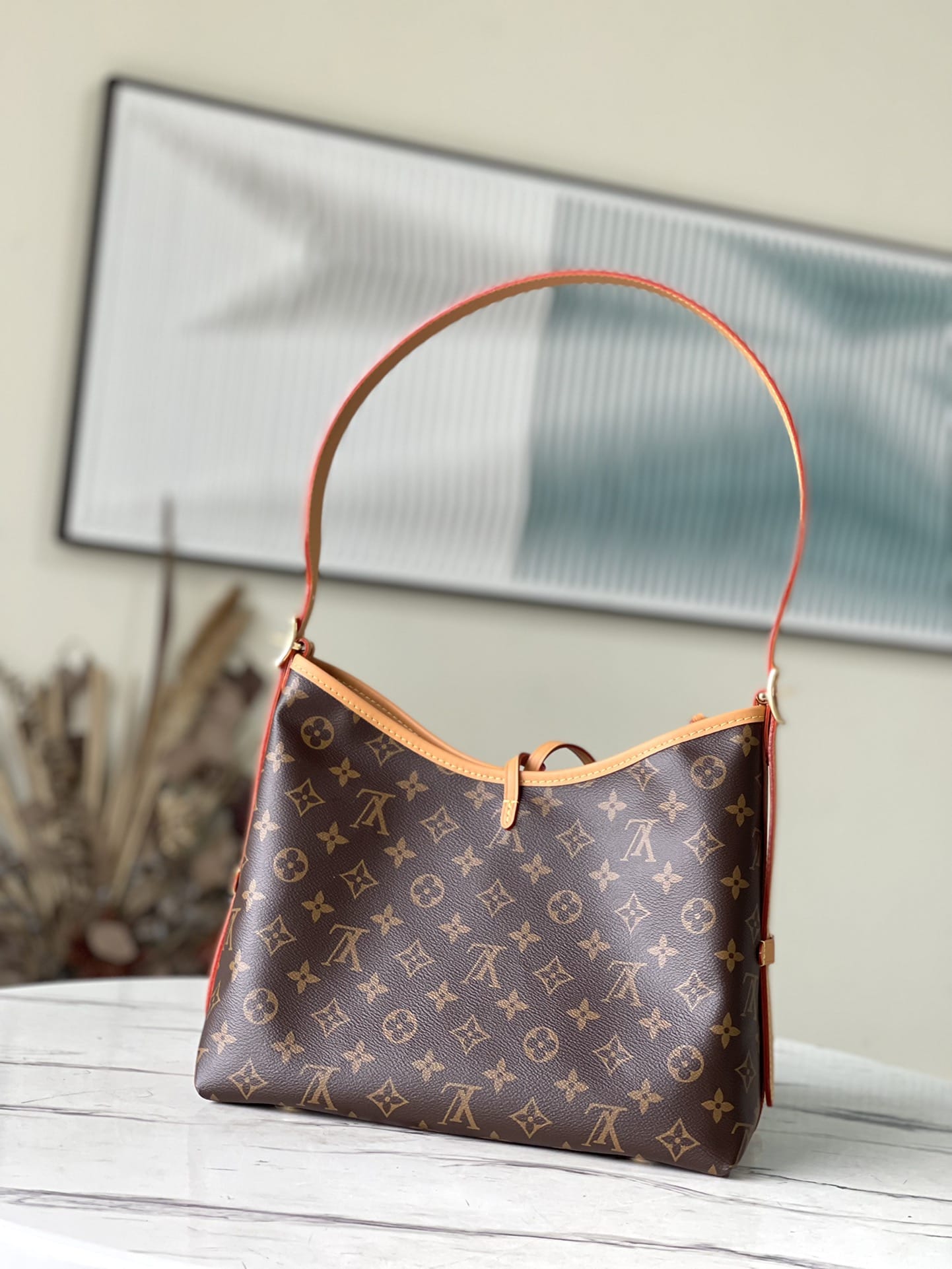 Louis Vuitton CarryAll PM Shoulder Bag in Monogram Coated Canvas