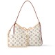 Louis Vuitton CarryAll PM Shoulder Bag in Monogram Jacquard Fabric - Multicolor Beige