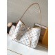 Louis Vuitton CarryAll PM Shoulder Bag in Monogram Jacquard Fabric - Multicolor Beige