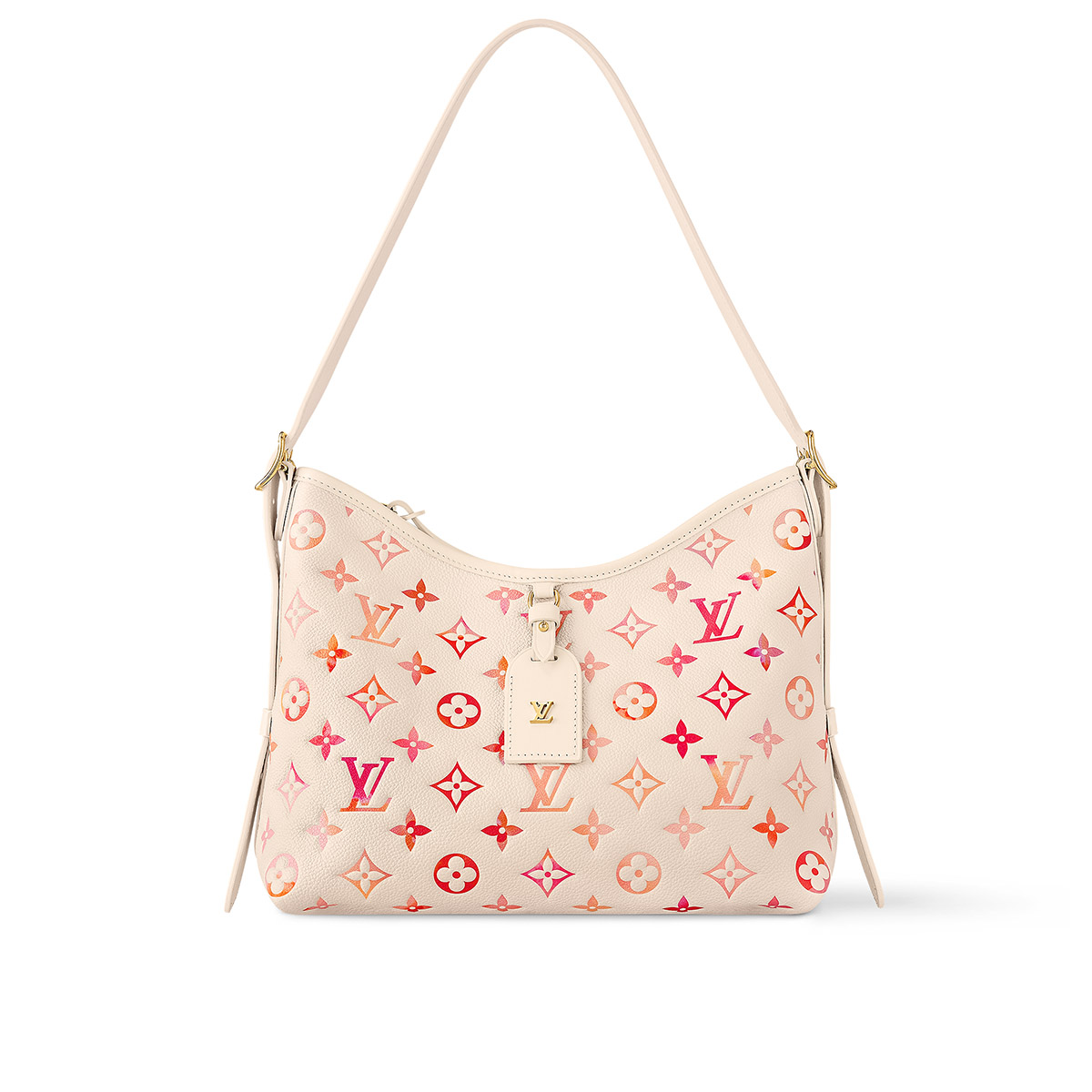 Louis Vuitton CarryAll PM Shoulder Bag in Monogram Grained Cowhide Leather - Sunrise Aquarelle