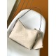 Louis Vuitton CarryAll PM Shoulder Bag in Monogram Empreinte Leather - Cream