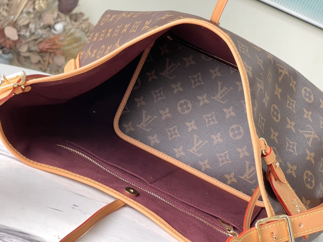 Louis Vuitton CarryAll MM Shoulder Bag in Monogram Coated Canvas