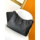 Louis Vuitton CarryAll MM Shoulder Bag in Monogram Empreinte Leather - Black