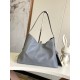 Louis Vuitton CarryAll Cargo Vibe MM Shoulder Bag in Lambskin - Gris Trianon