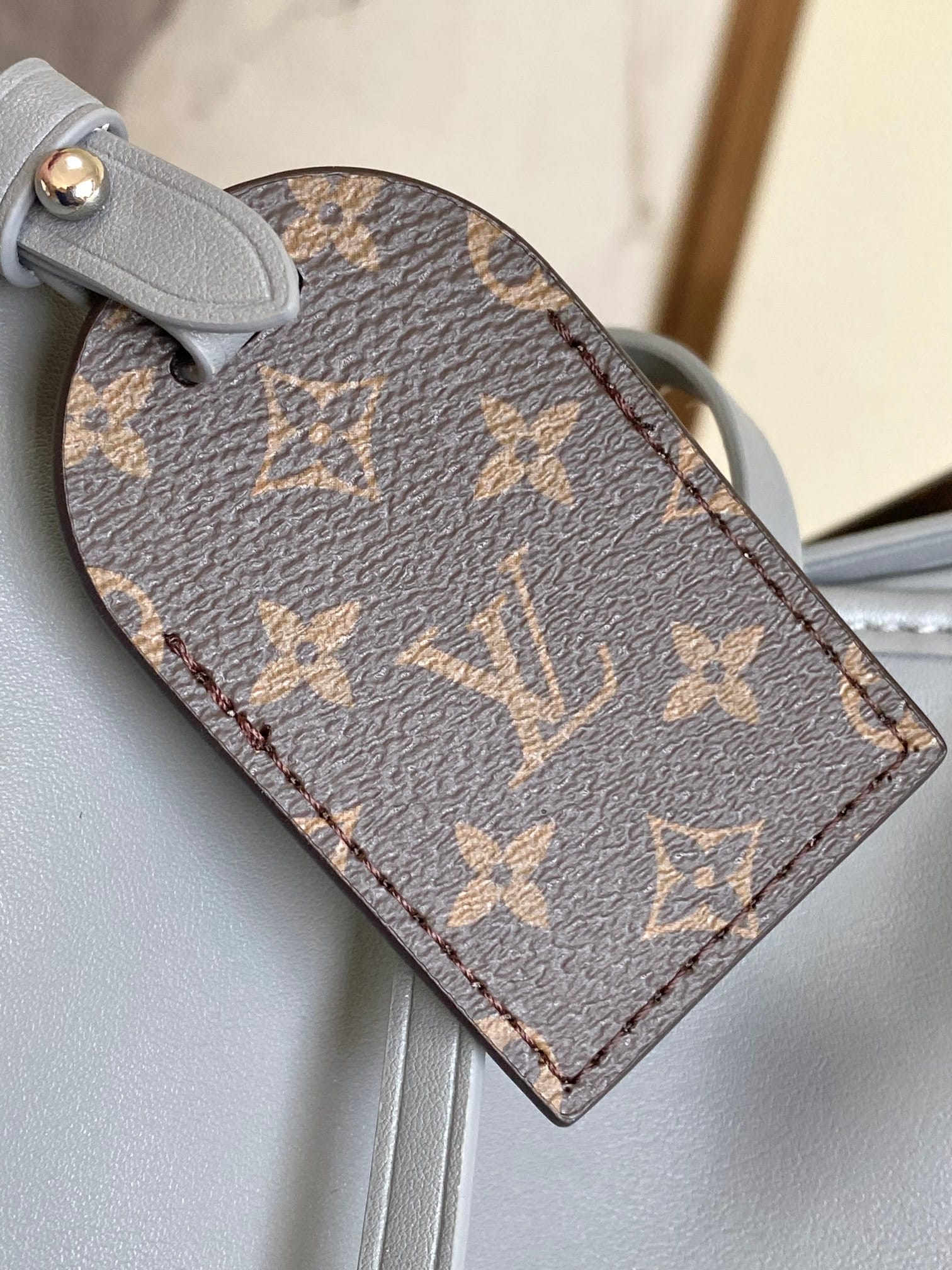 Louis Vuitton CarryAll Cargo Vibe MM Shoulder Bag in Lambskin - Gris Trianon