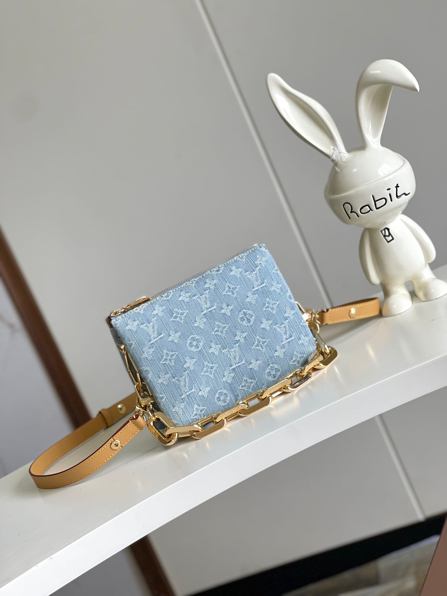 Louis Vuitton Coussin BB Handle Shoulder Bag in Monogram Denim