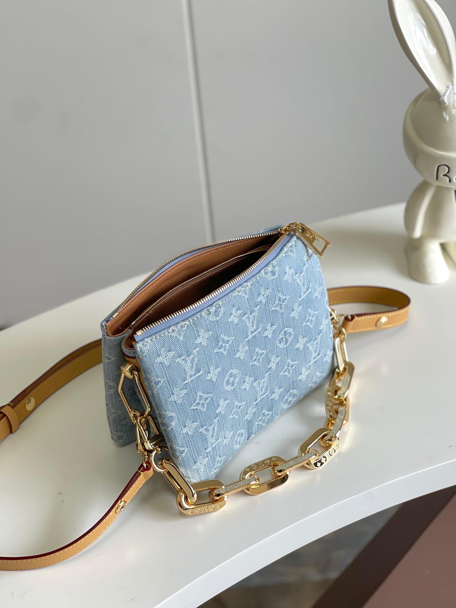 Louis Vuitton Coussin BB Handle Shoulder Bag in Monogram Denim