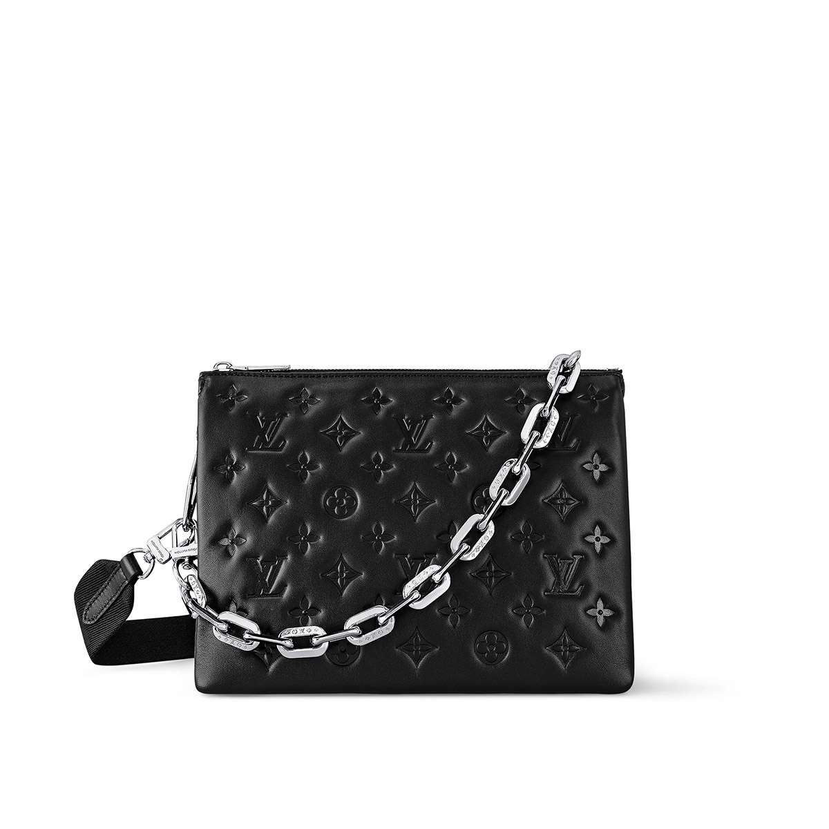 Louis Vuitton Coussin PM Handle Shoulder Bag in Lambskin - Black & Silver