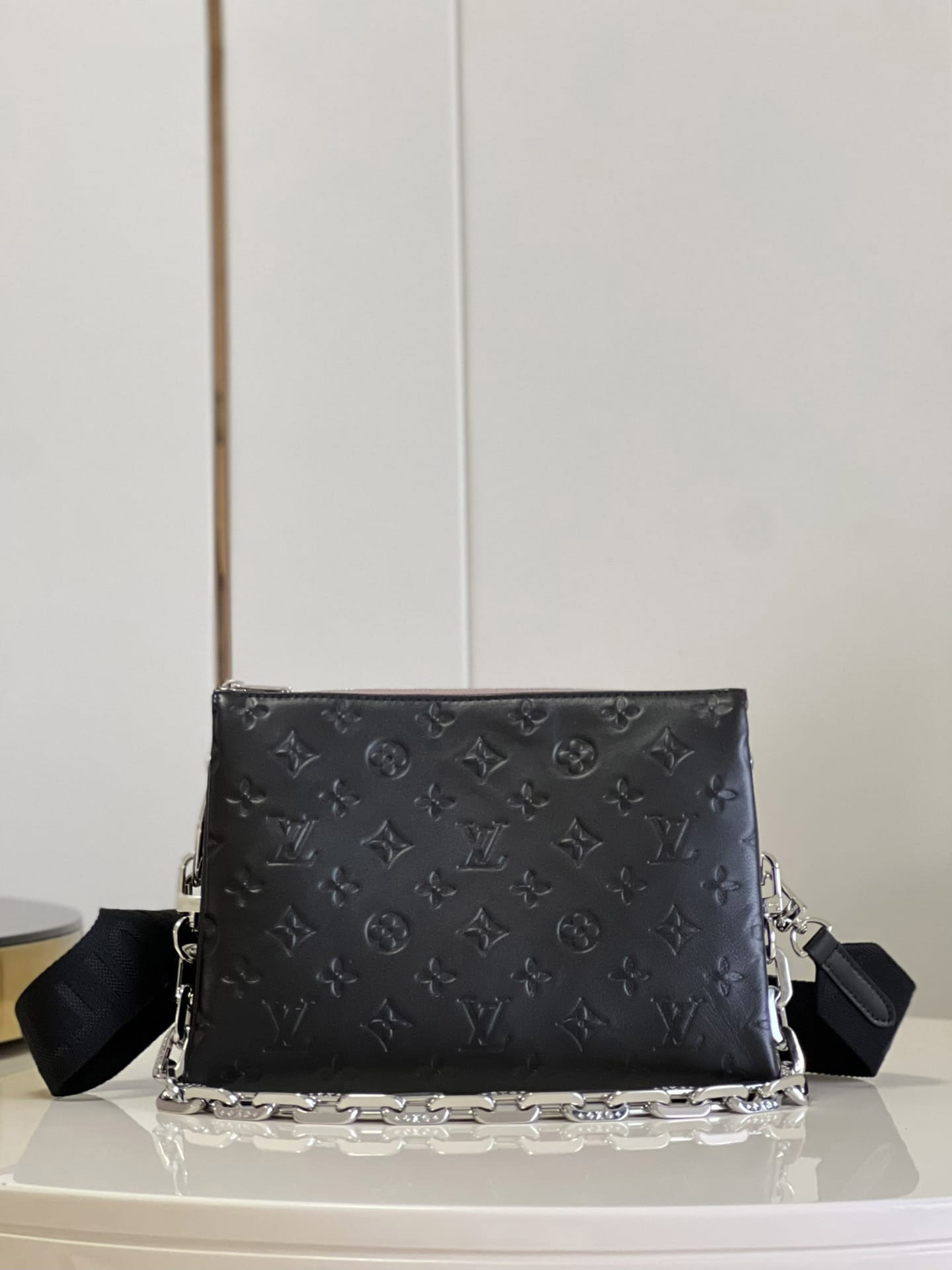 Louis Vuitton Coussin PM Handle Shoulder Bag in Lambskin - Black & Silver