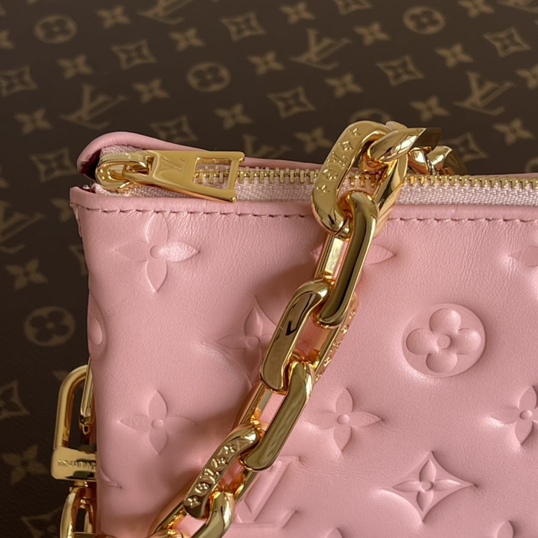 Louis Vuitton Coussin PM Handle Shoulder Bag in Lambskin - Pink