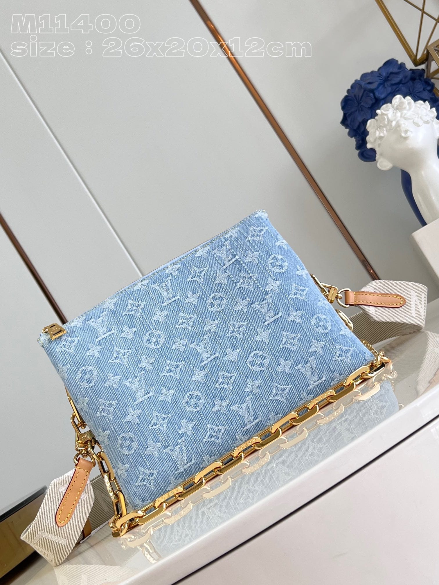 Louis Vuitton Coussin PM Handle Shoulder Bag in Monogram Denim