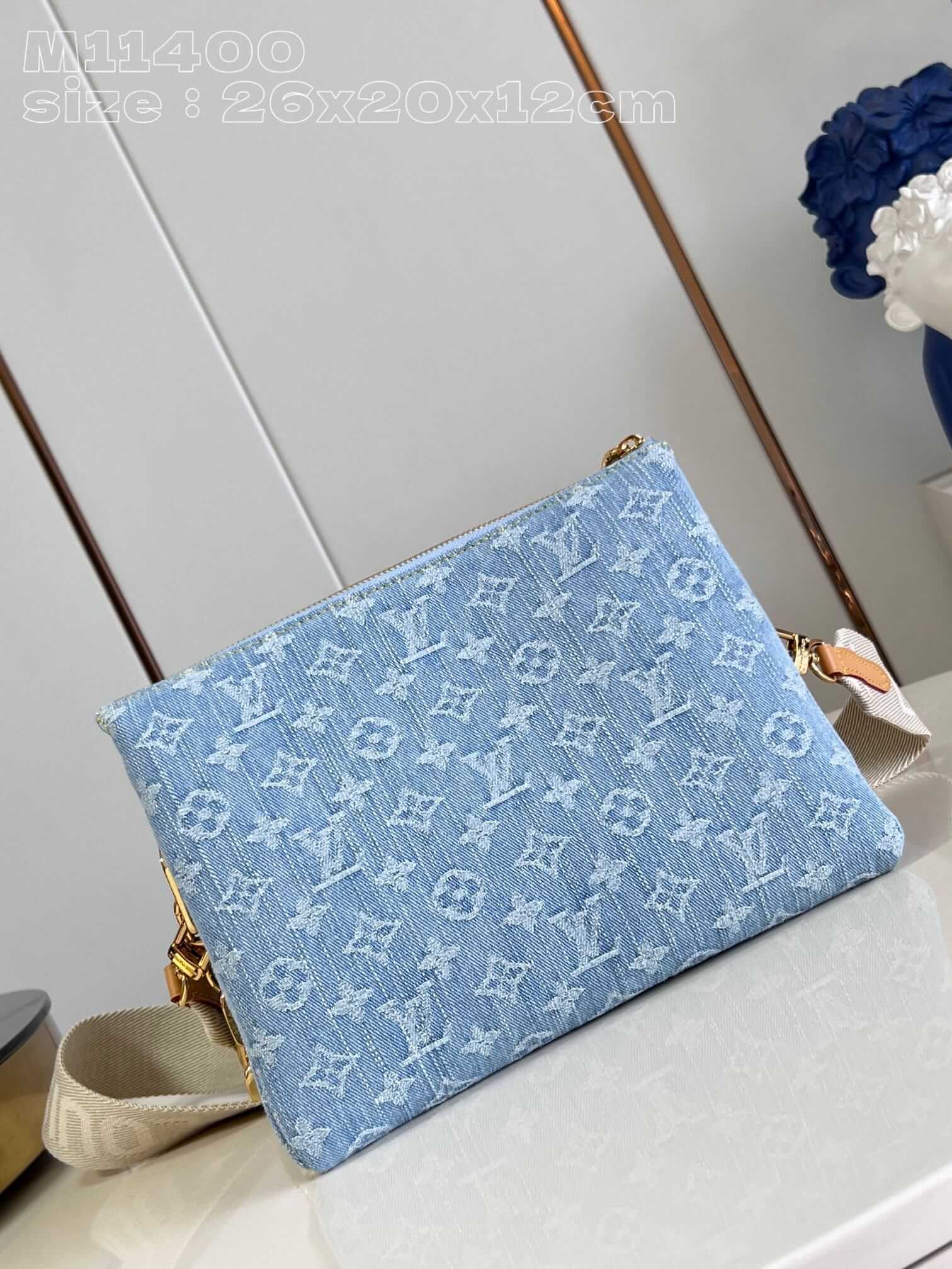 Louis Vuitton Coussin PM Handle Shoulder Bag in Monogram Denim