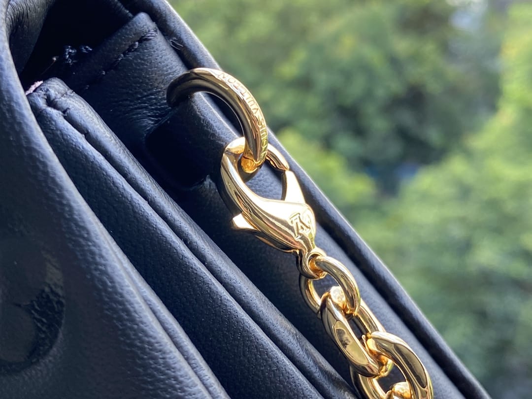 Louis Vuitton Pochette Coussin Handbag in Lambskin - Black