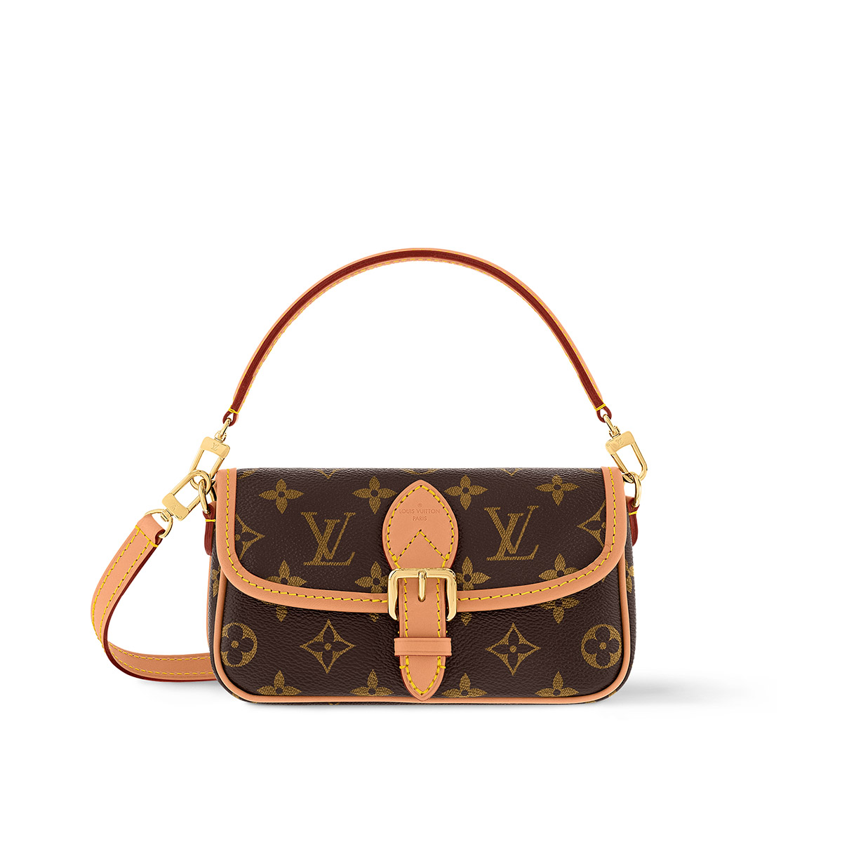 Louis Vuitton Nano Diane Handle Shoulder Bag in Monogram Coated Canvas