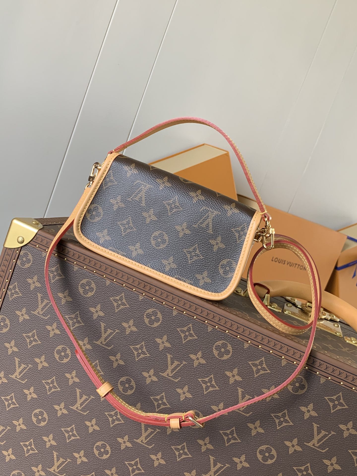 Louis Vuitton Nano Diane Handle Shoulder Bag in Monogram Coated Canvas