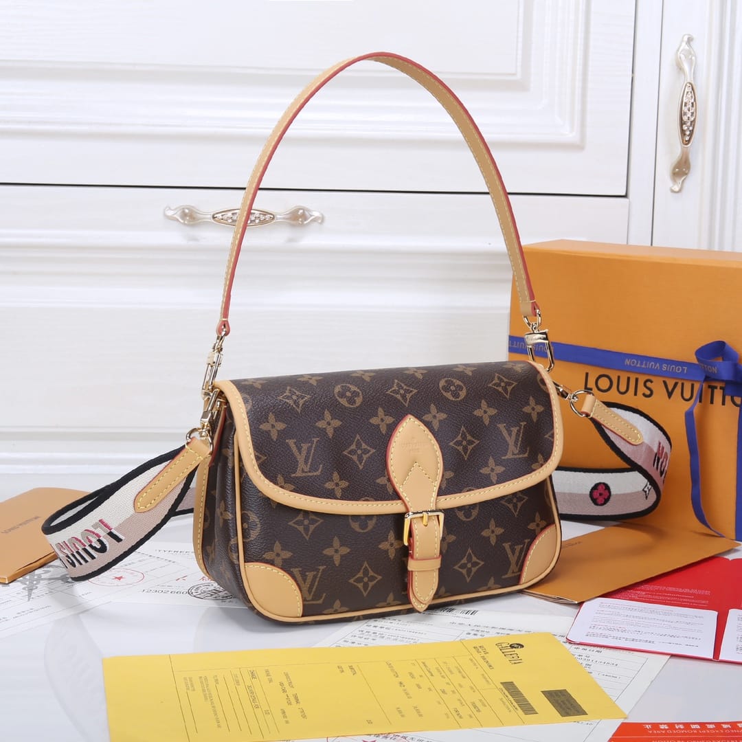 Louis Vuitton Diane Handle Shoulder Bag in Monogram Coated Canvas