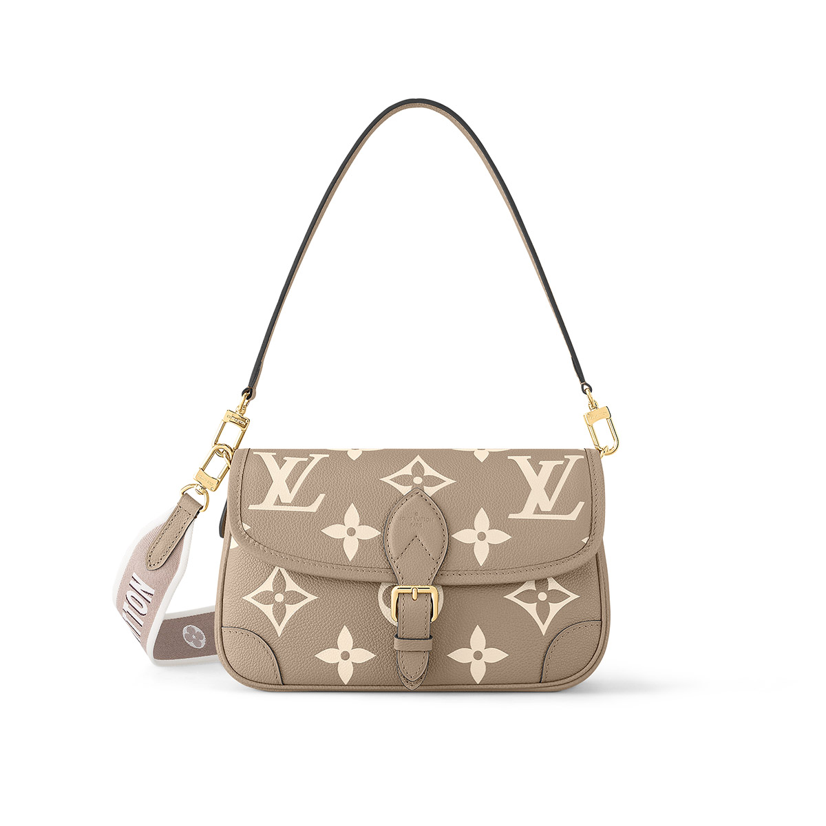 Louis Vuitton Diane Handle Shoulder Bag in Bicolor Monogram Empreinte Leather