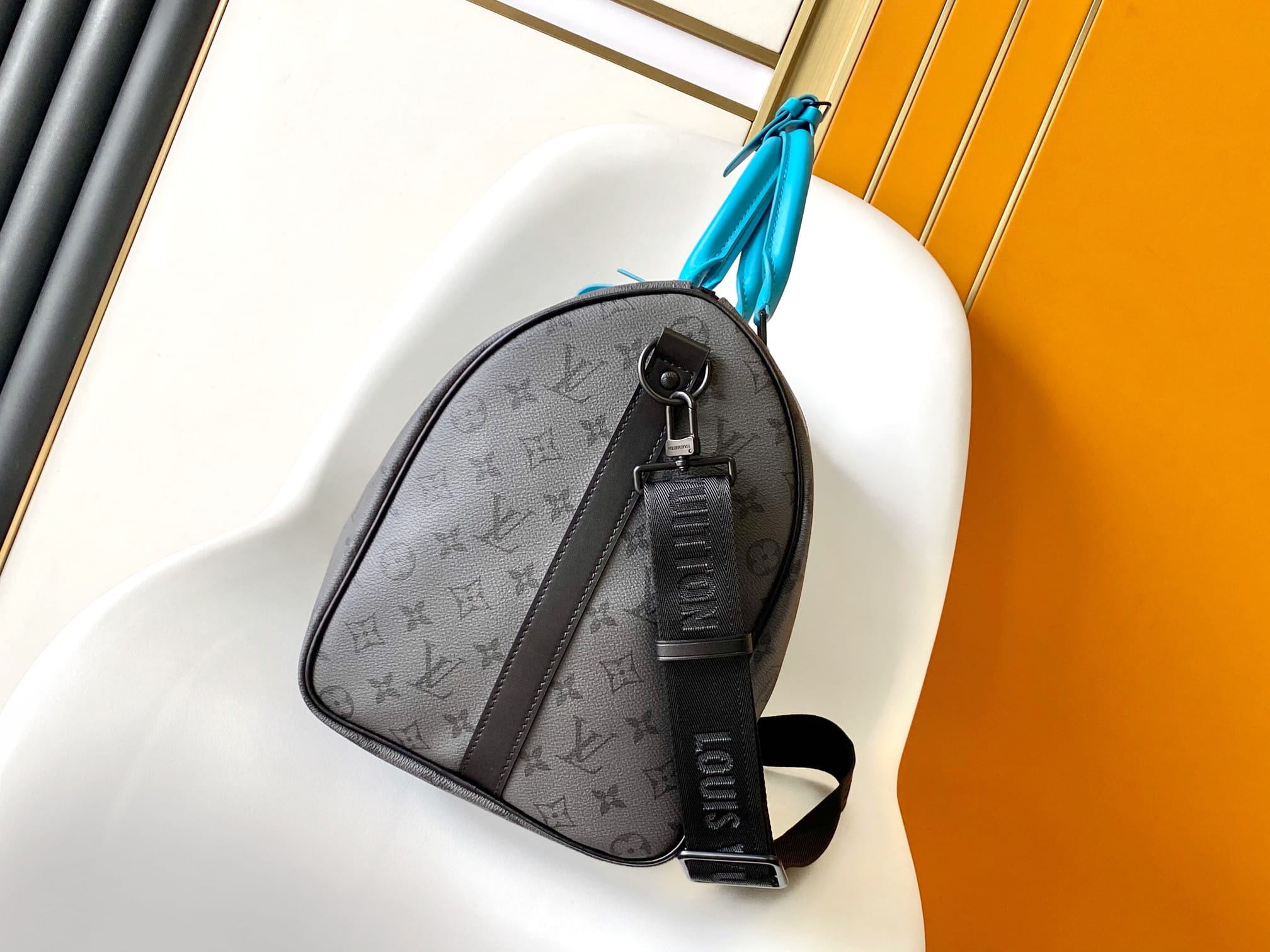 Louis Vuitton Keepall Bandoulière 45 Bag in Monogram Canvas - Turquoise