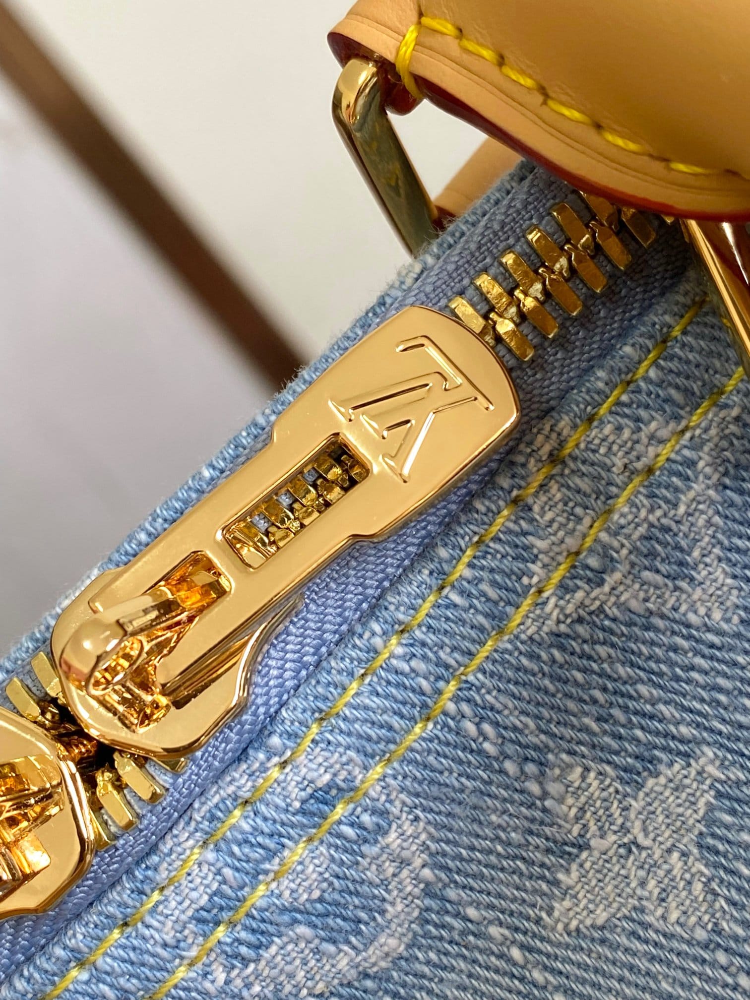 Louis Vuitton Keepall Bandoulière 45 Bag in Monogram Denim - Sky Blue Denim