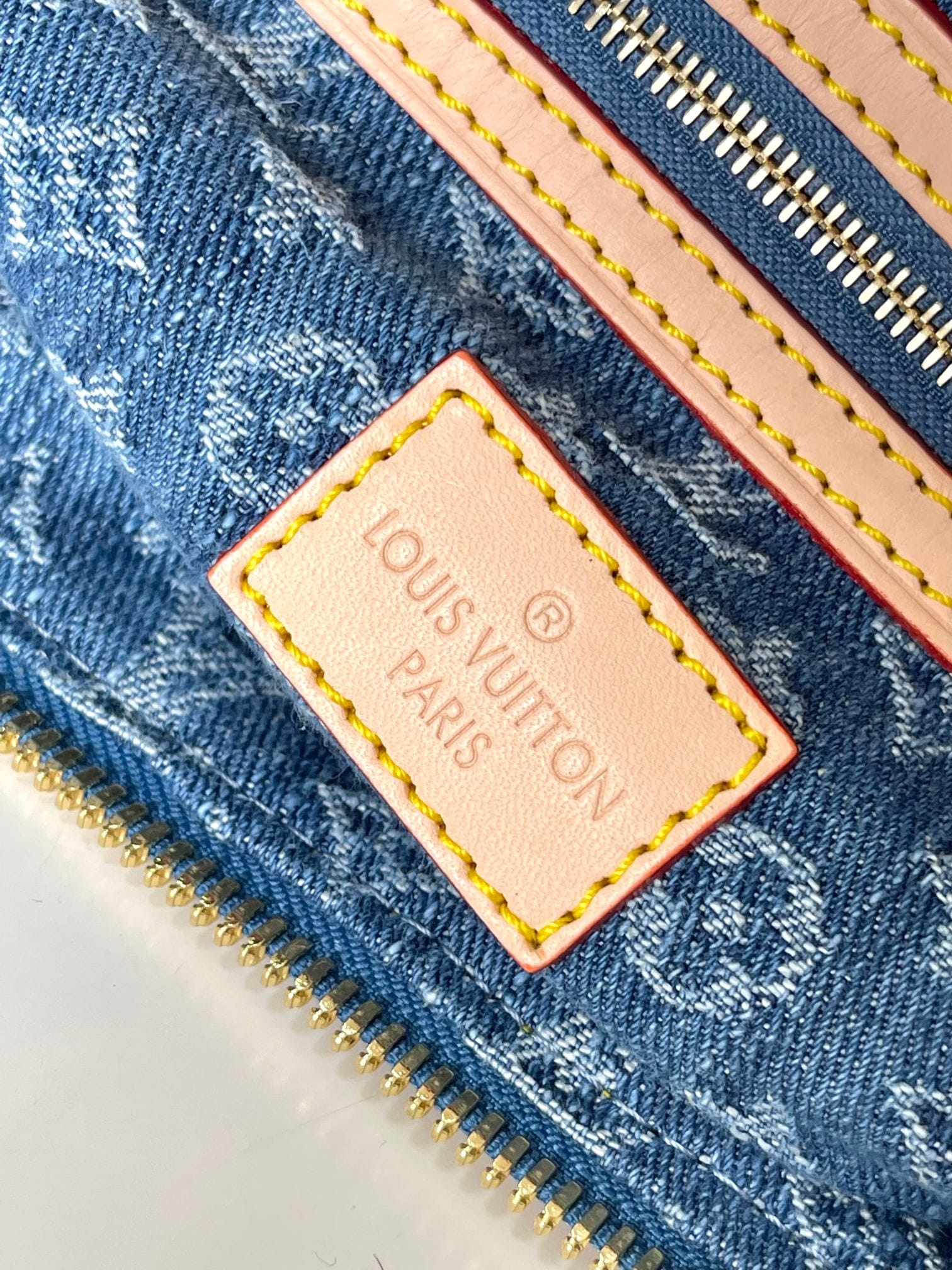 Louis Vuitton Keepall Bandoulière 45 Bag in Monogram Denim - Blue Denim