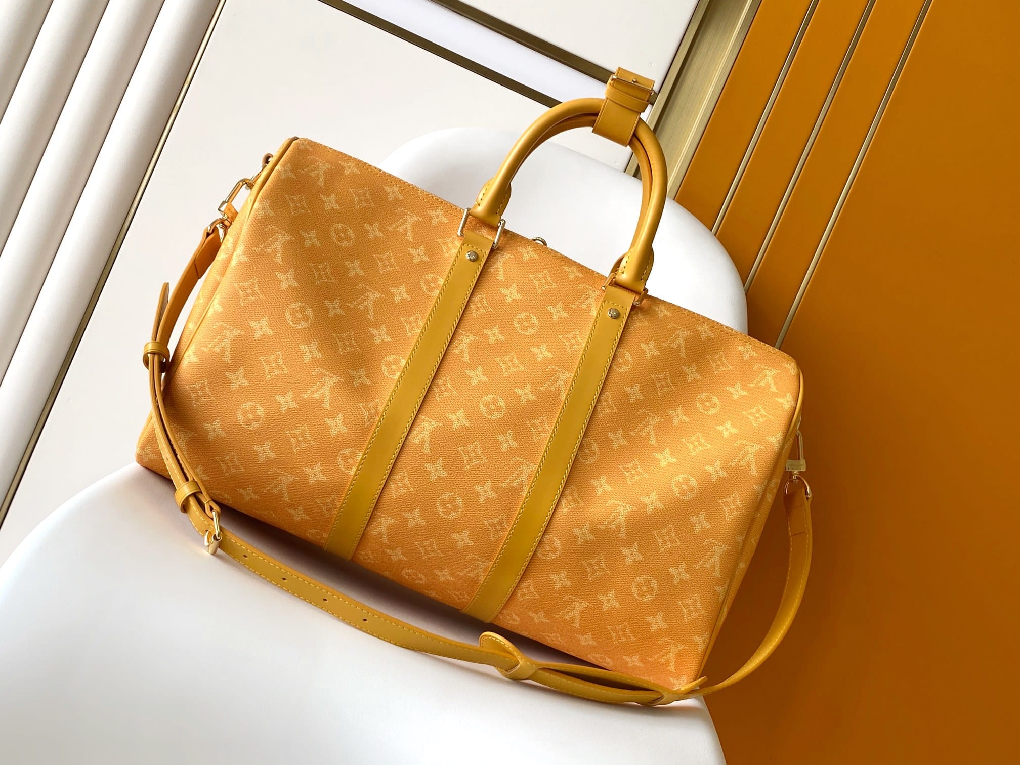 Louis Vuitton Keepall Bandoulière 45 Bag in Monogram Canvas - Yellow