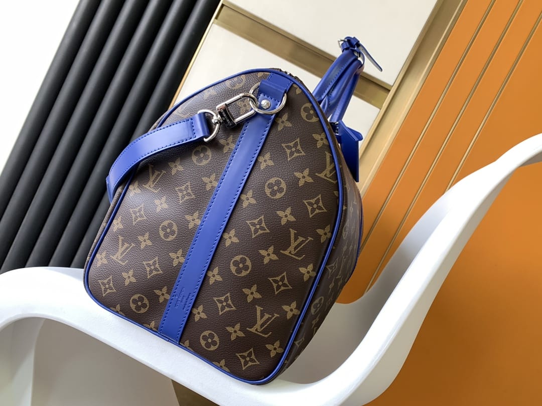 Louis Vuitton Keepall Bandoulière 50 Bag in Monogram Canvas - Indigo Blue