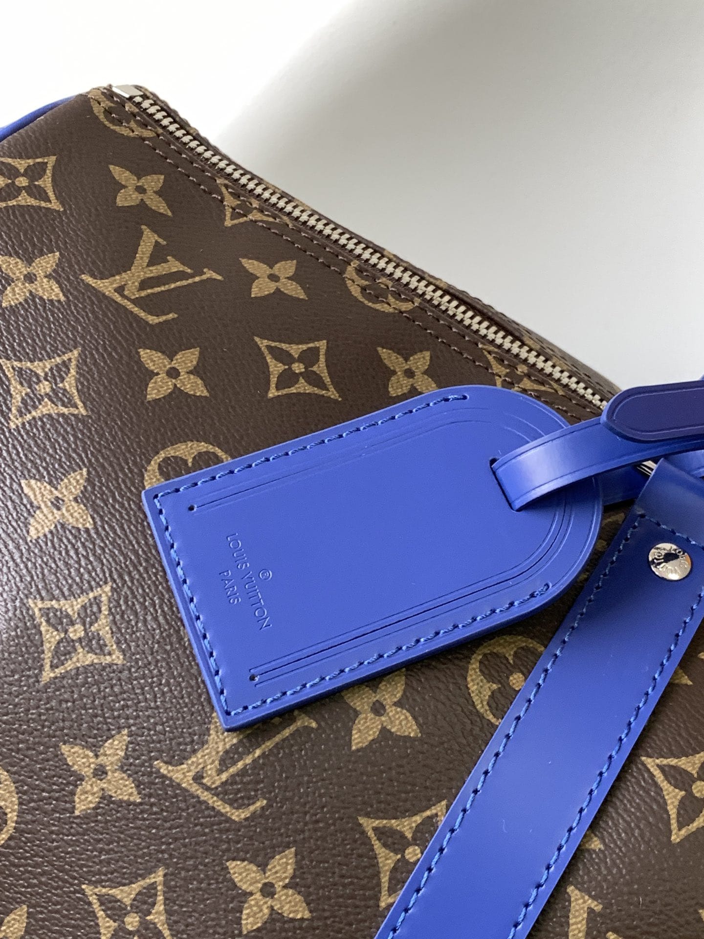 Louis Vuitton Keepall Bandoulière 50 Bag in Monogram Canvas - Indigo Blue