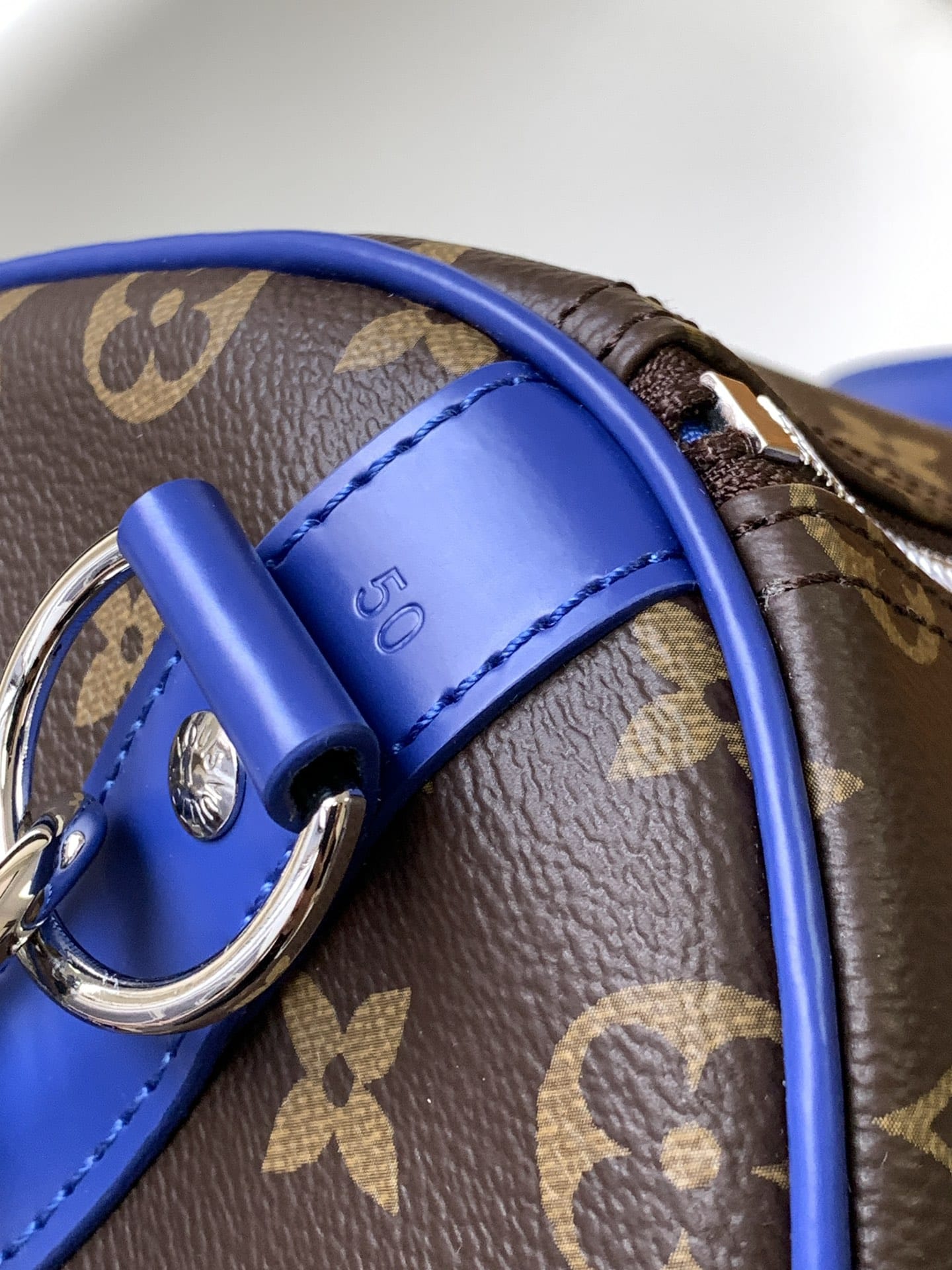 Louis Vuitton Keepall Bandoulière 50 Bag in Monogram Canvas - Indigo Blue