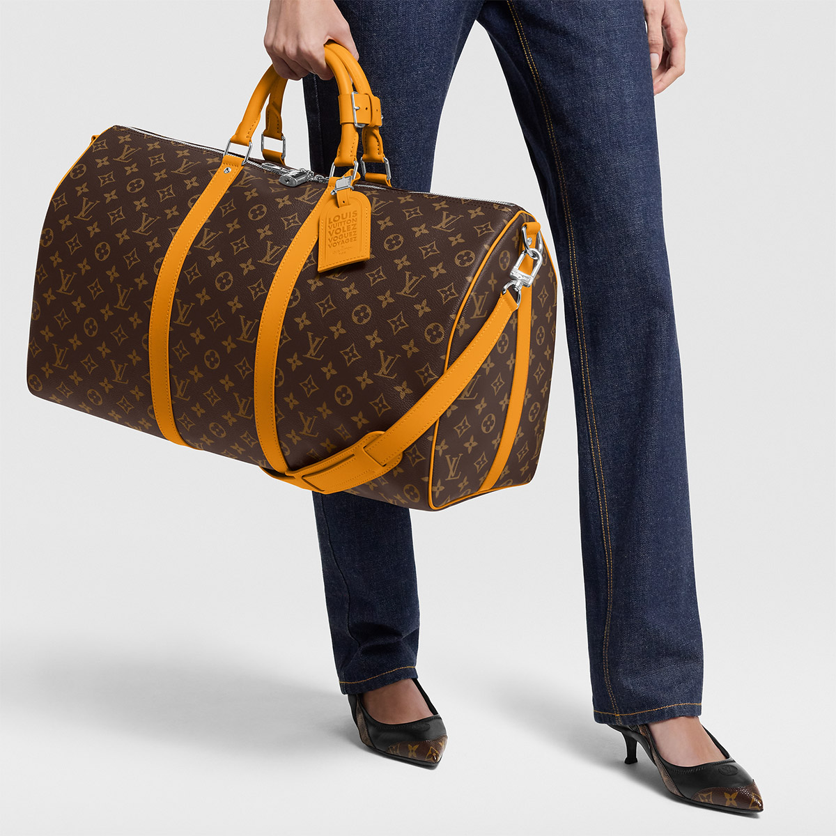 Louis Vuitton Keepall Bandoulière 50 Bag in Monogram Canvas - Safran Yellow