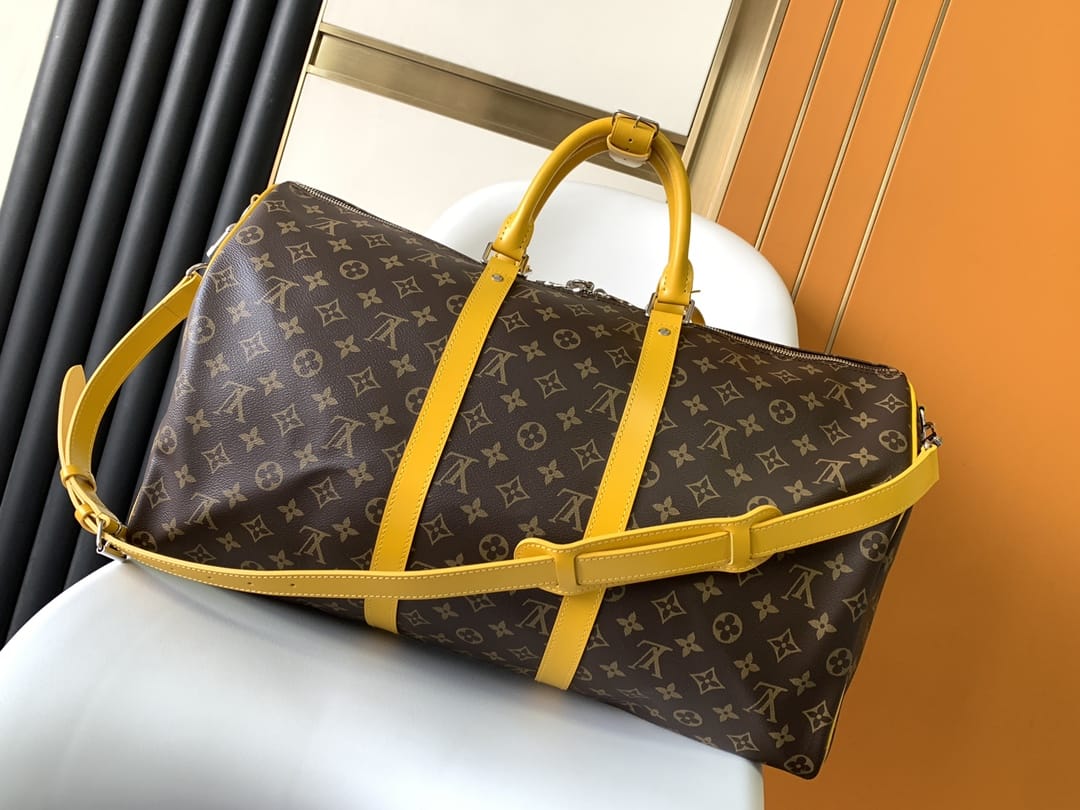 Louis Vuitton Keepall Bandoulière 50 Bag in Monogram Canvas - Safran Yellow