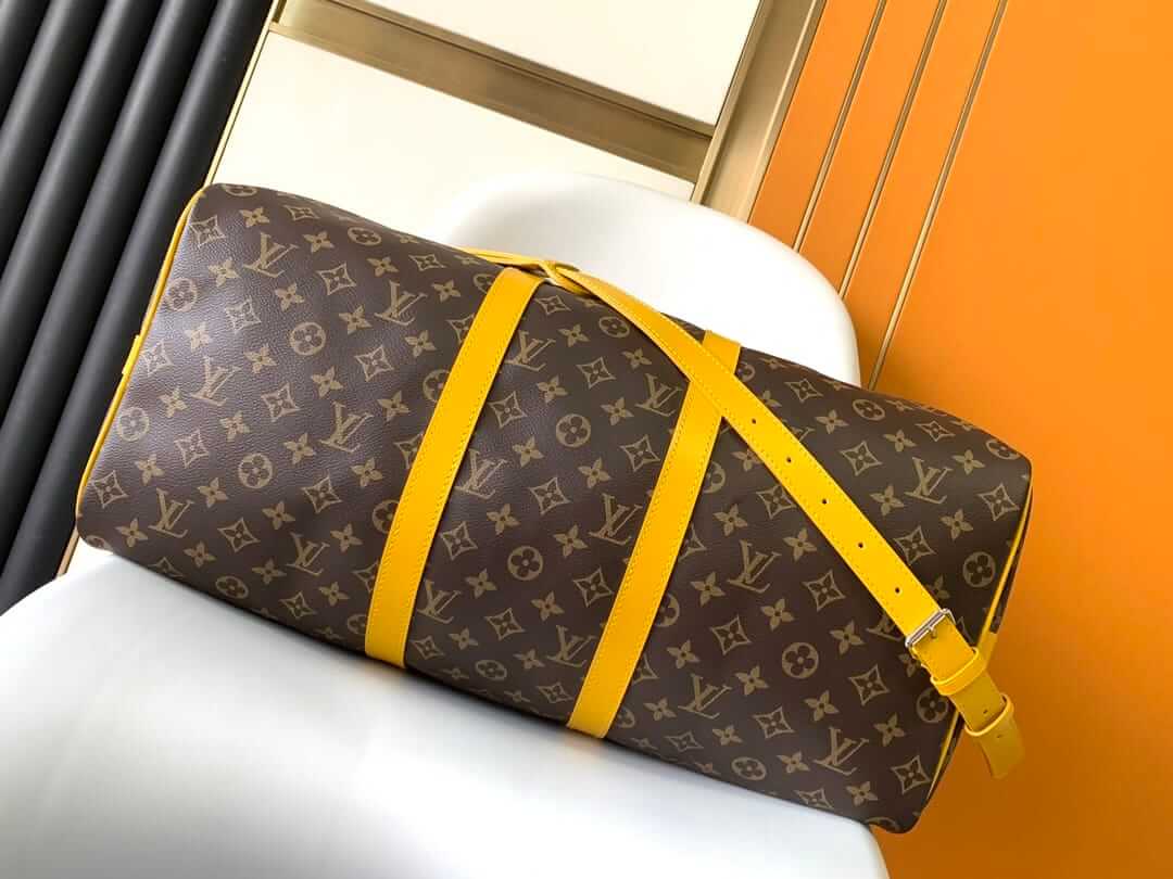 Louis Vuitton Keepall Bandoulière 50 Bag in Monogram Canvas - Safran Yellow