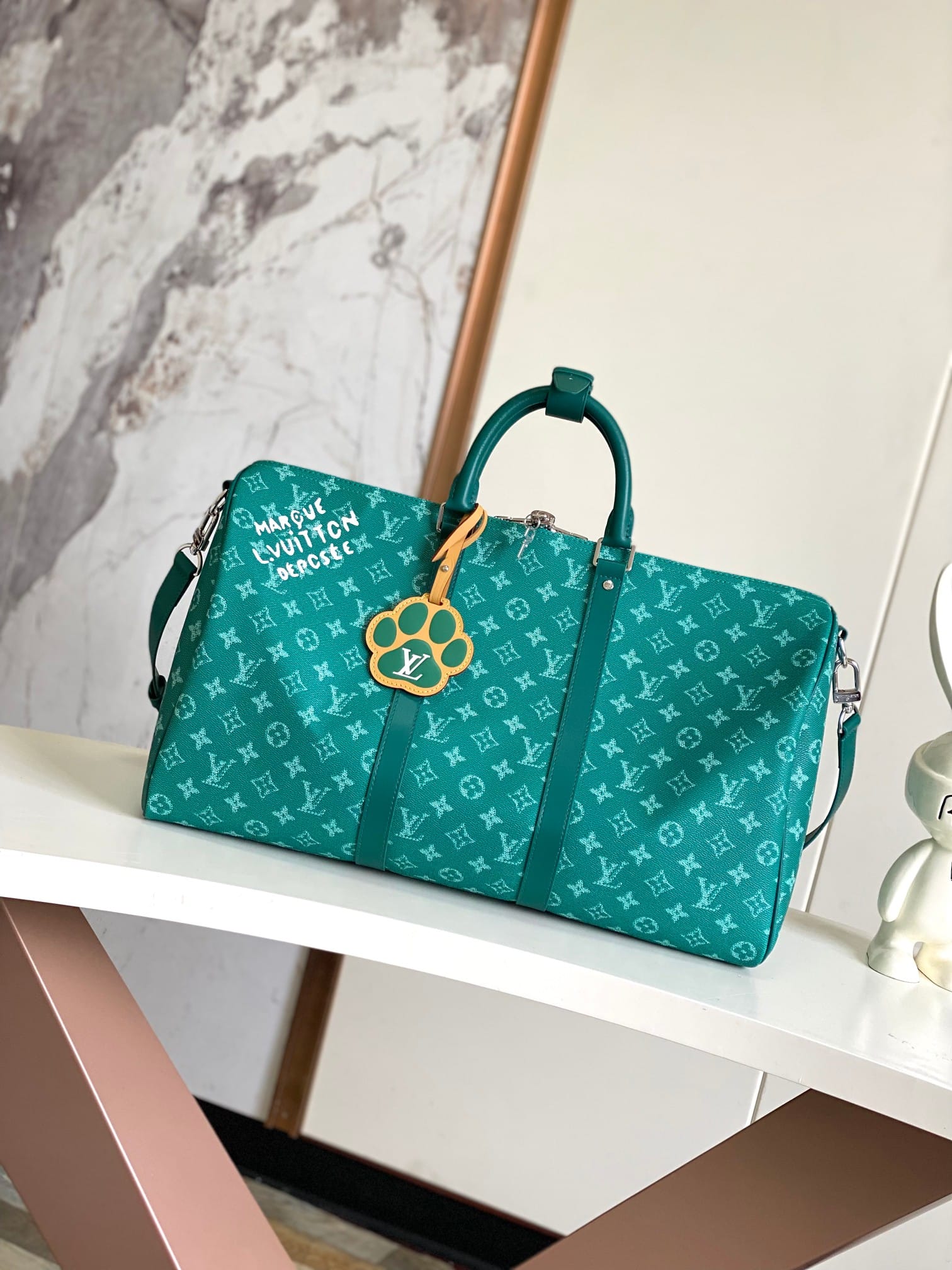 Louis Vuitton Keepall Bandoulière 50 Bag in Monogram Canvas - Green