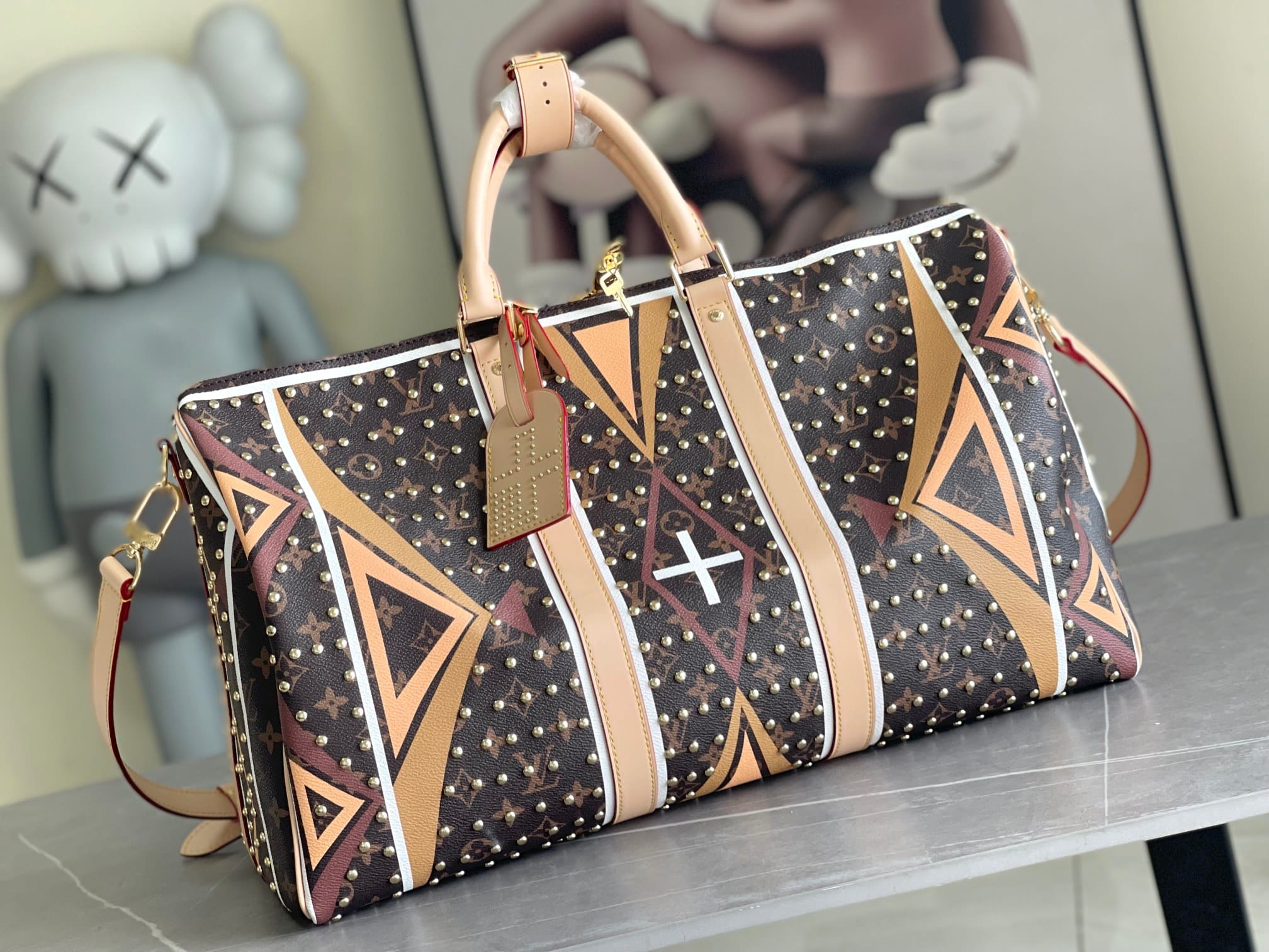 Louis Vuitton Keepall Bandoulière 50 Bag in Parfleche Canvas