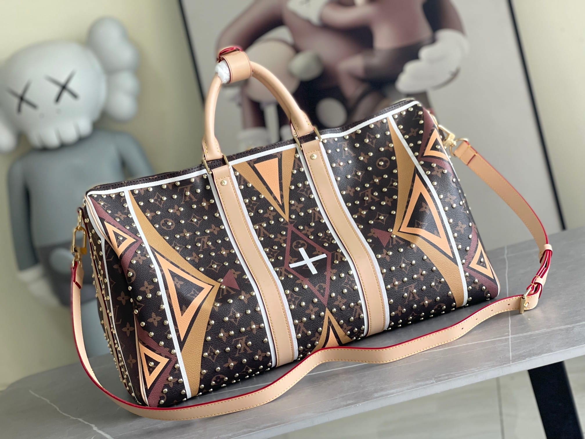 Louis Vuitton Keepall Bandoulière 50 Bag in Parfleche Canvas