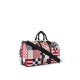 Louis Vuitton Keepall Bandoulière 50 Bag in Damier Flags Canvas - Red/Blue