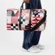 Louis Vuitton Keepall Bandoulière 50 Bag in Damier Flags Canvas - Red/Blue