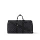 Louis Vuitton Keepall Bandoulière 55 Bag in Monogram Eclipse - Black