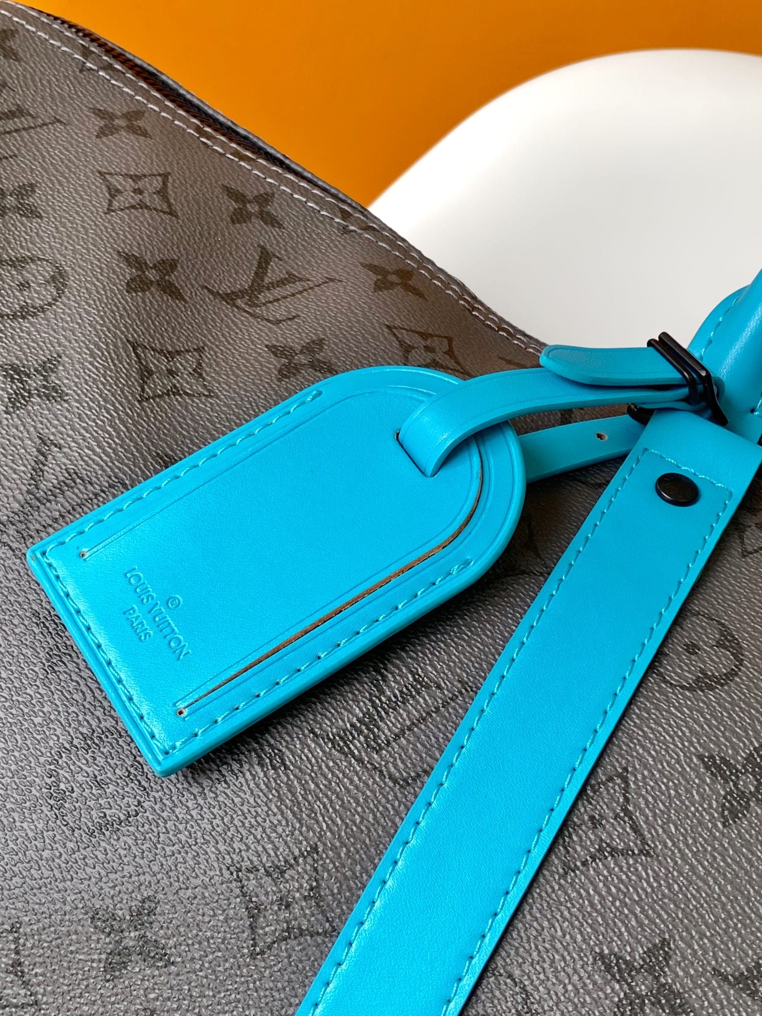 Louis Vuitton Keepall Bandoulière 55 Bag in Monogram Eclipse - Turquoise