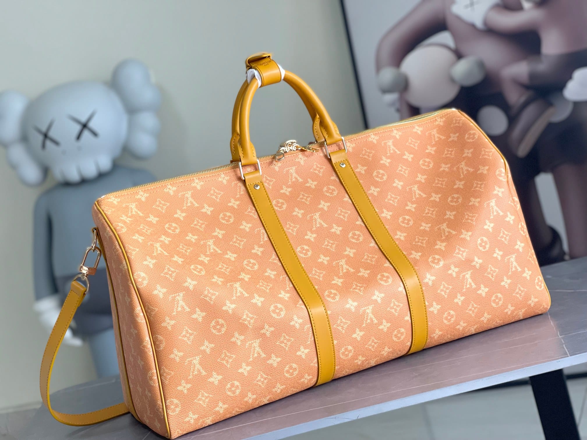 Louis Vuitton Keepall Bandoulière 55 Bag in Monogram Canvas - Yellow