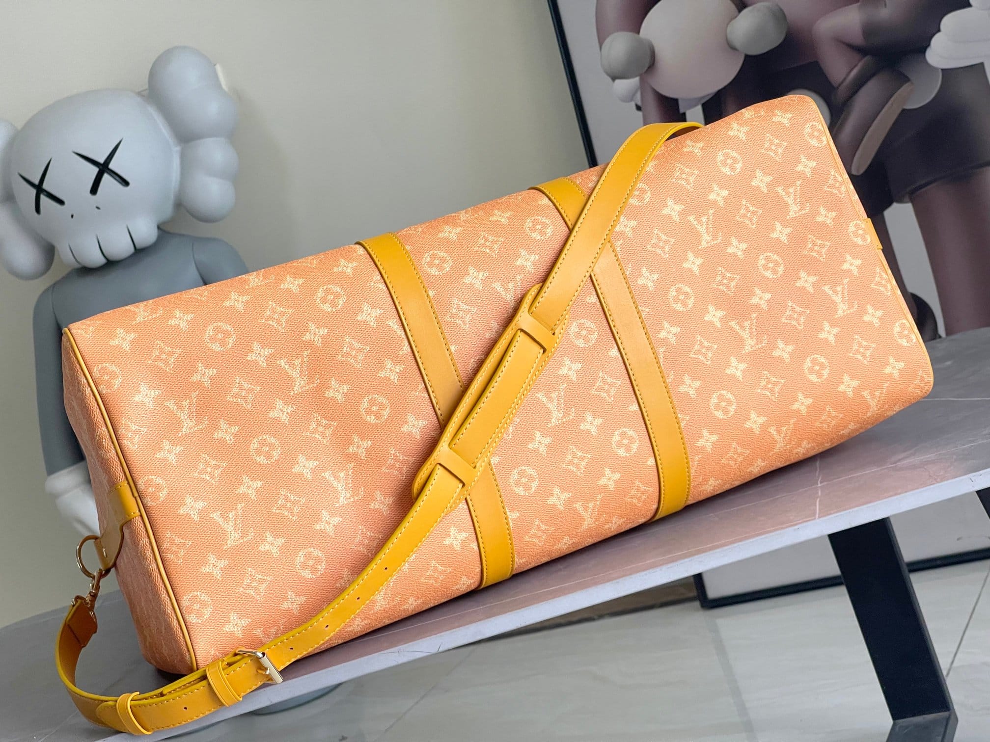 Louis Vuitton Keepall Bandoulière 55 Bag in Monogram Canvas - Yellow