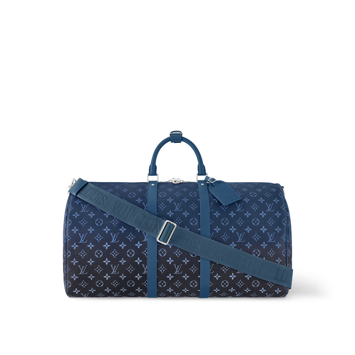 Louis Vuitton Keepall Bandoulière 55 Bag in Monogram Canvas - Navy Blue