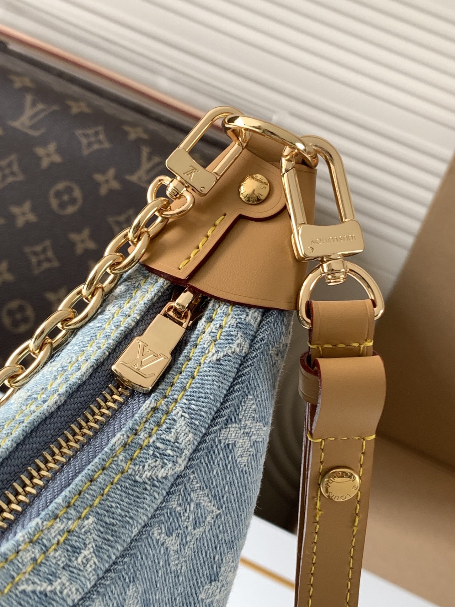 Louis Vuitton Loop Shoulder Cross-body Bag in Monogram Denim - Sky Blue